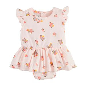 Mud Pie Pink Floral Skirted Crawler-MUD PIE-Little Giant Kidz