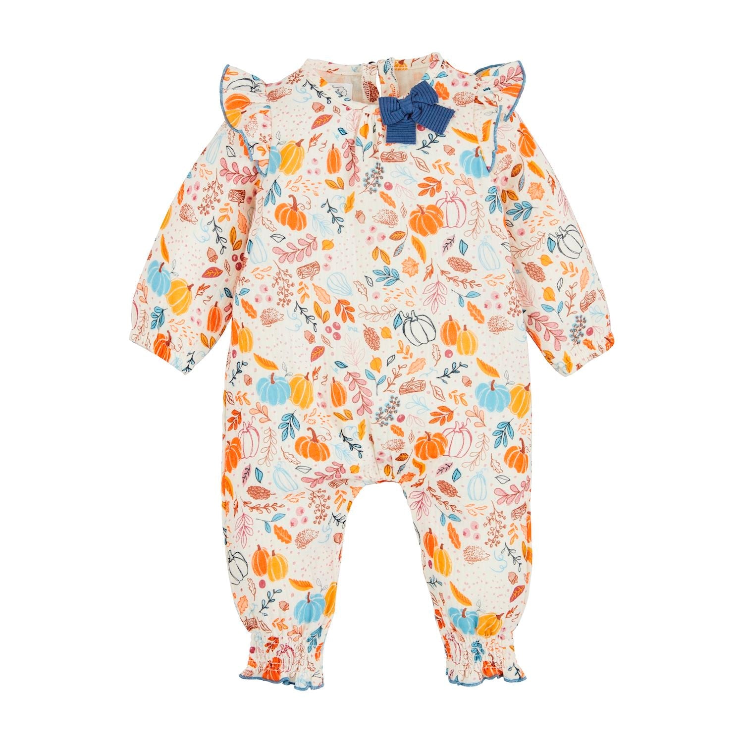 Mud Pie Pumpkin Floral One-Piece-MUD PIE-Little Giant Kidz