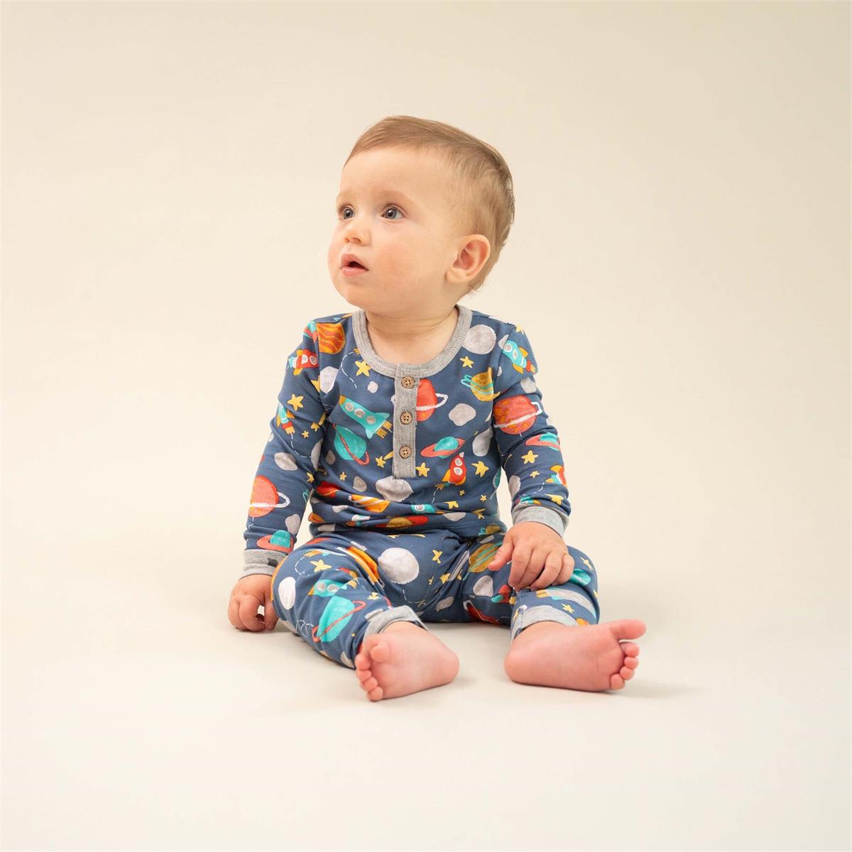 Mud Pie Space Glow-in-the-Dark Pajama Set-MUD PIE-Little Giant Kidz