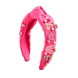 Mud Pie Valentine Beaded Headband-MUD PIE-Little Giant Kidz