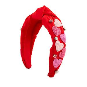 Mud Pie Valentine Beaded Headband-MUD PIE-Little Giant Kidz