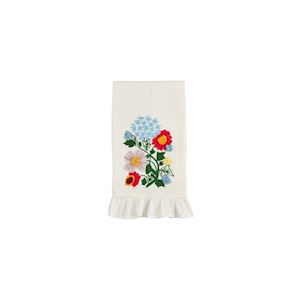 Mud Pie Waffle Weave Towel- Flower Stem-MUD PIE-Little Giant Kidz