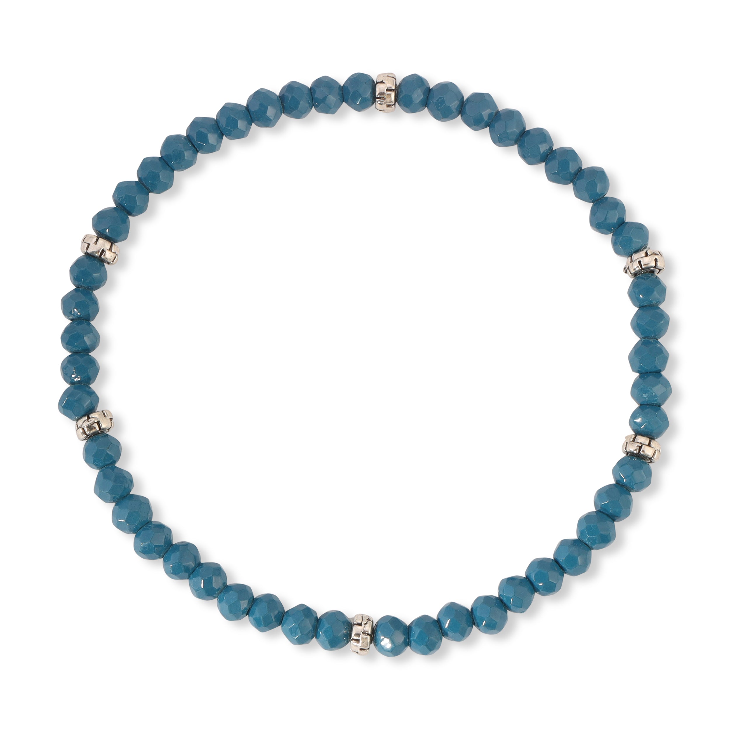 My FUN Colors Mini Crystal Bracelet Aegean Blue / Silver Accent-My FUN Colors-Little Giant Kidz