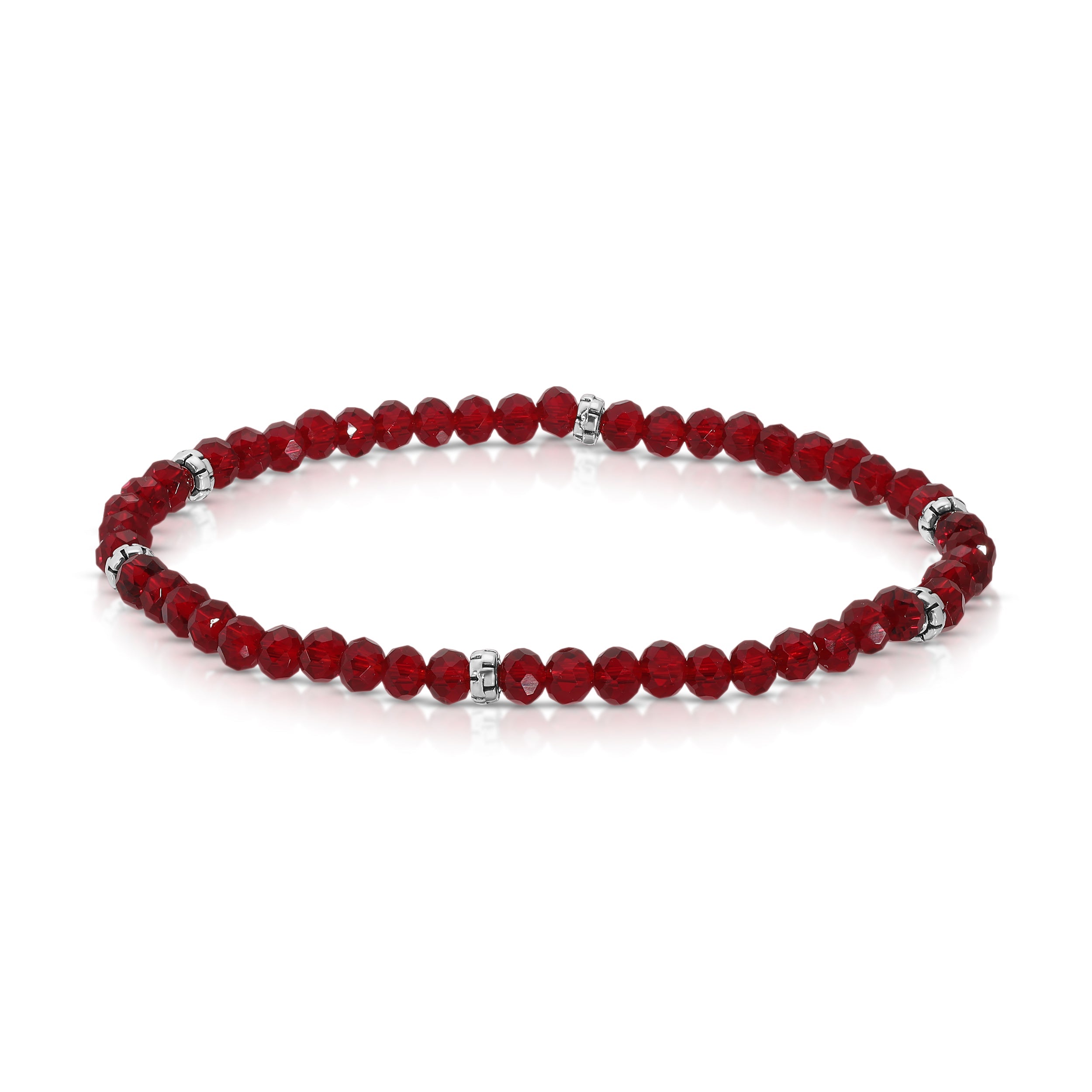 My FUN Colors Mini Crystal Bracelet Garnet Crystal / Silver Accent-My FUN Colors-Little Giant Kidz