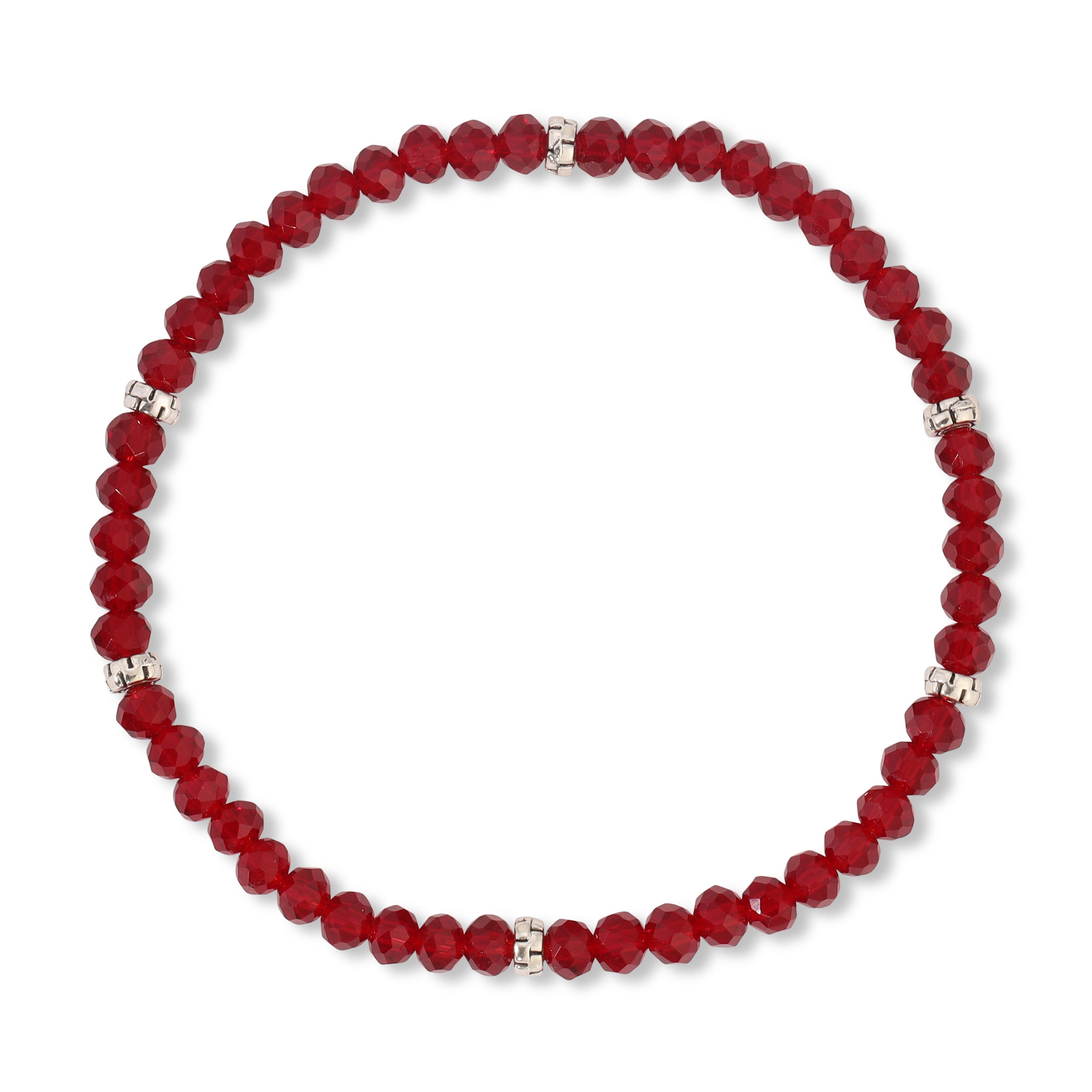 My FUN Colors Mini Crystal Bracelet Garnet Crystal / Silver Accent-My FUN Colors-Little Giant Kidz