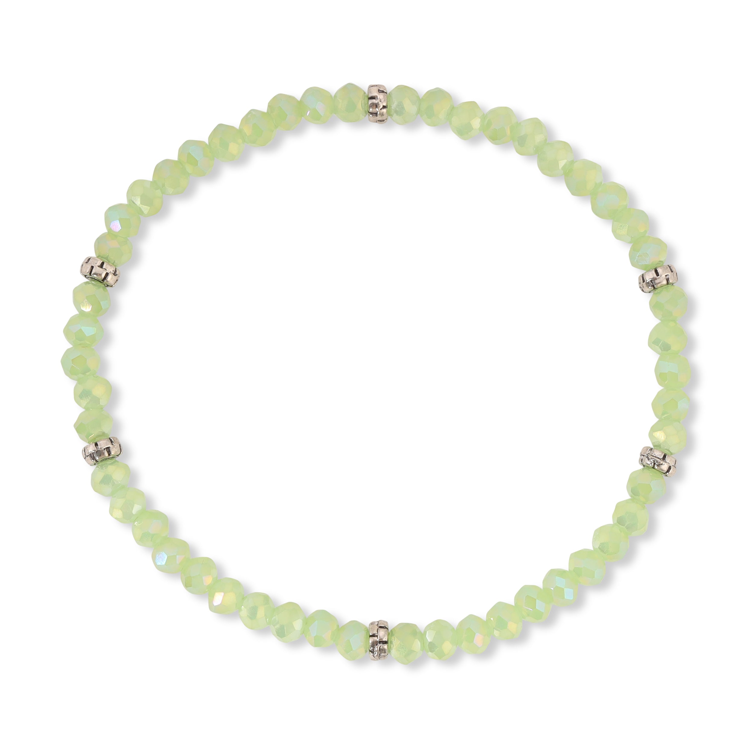 My FUN Colors Mini Crystal Bracelet Jade AB / Silver Accent-My FUN Colors-Little Giant Kidz