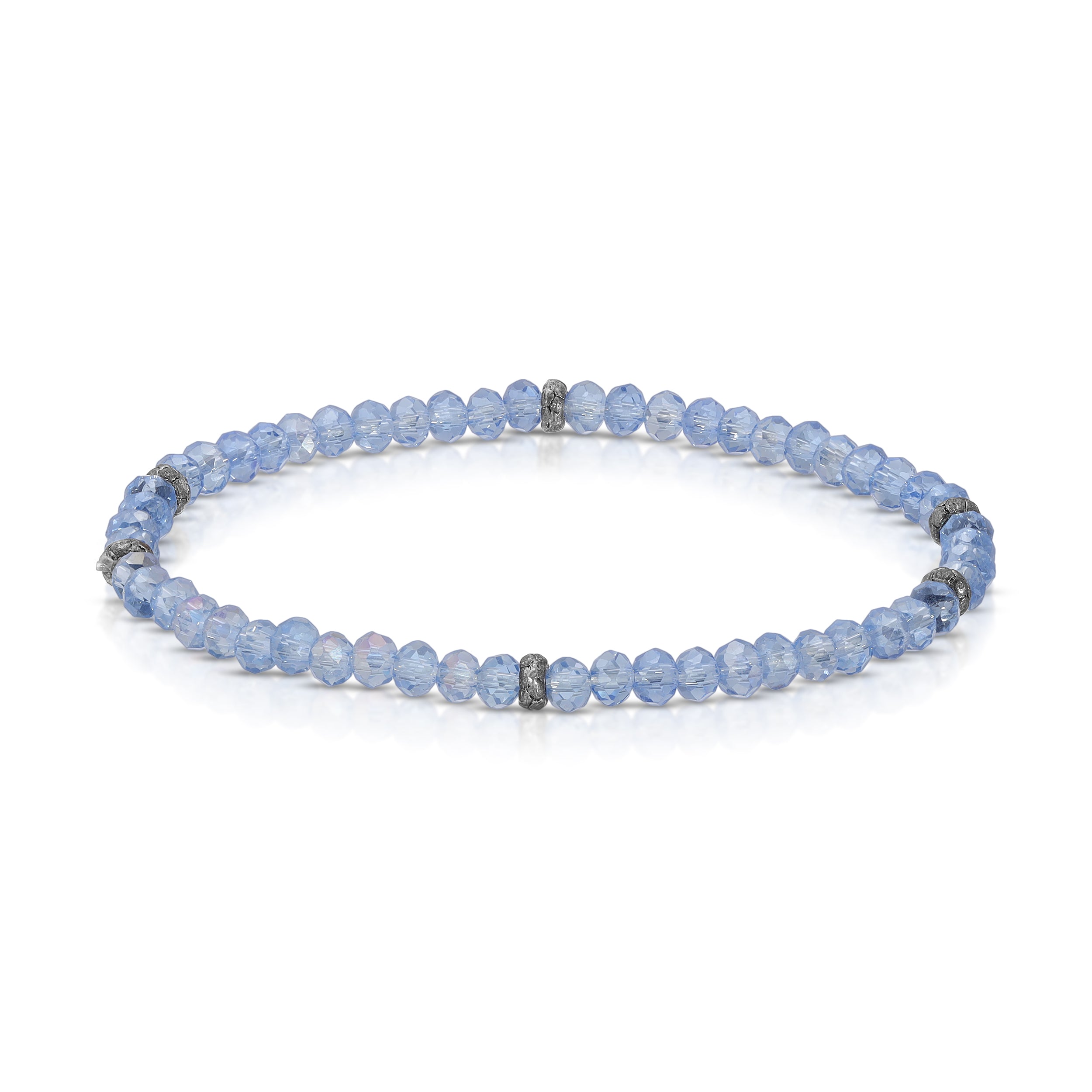 My FUN Colors Mini Crystal Bracelet Light Blue AB Crystal / Silver Accent-My FUN Colors-Little Giant Kidz