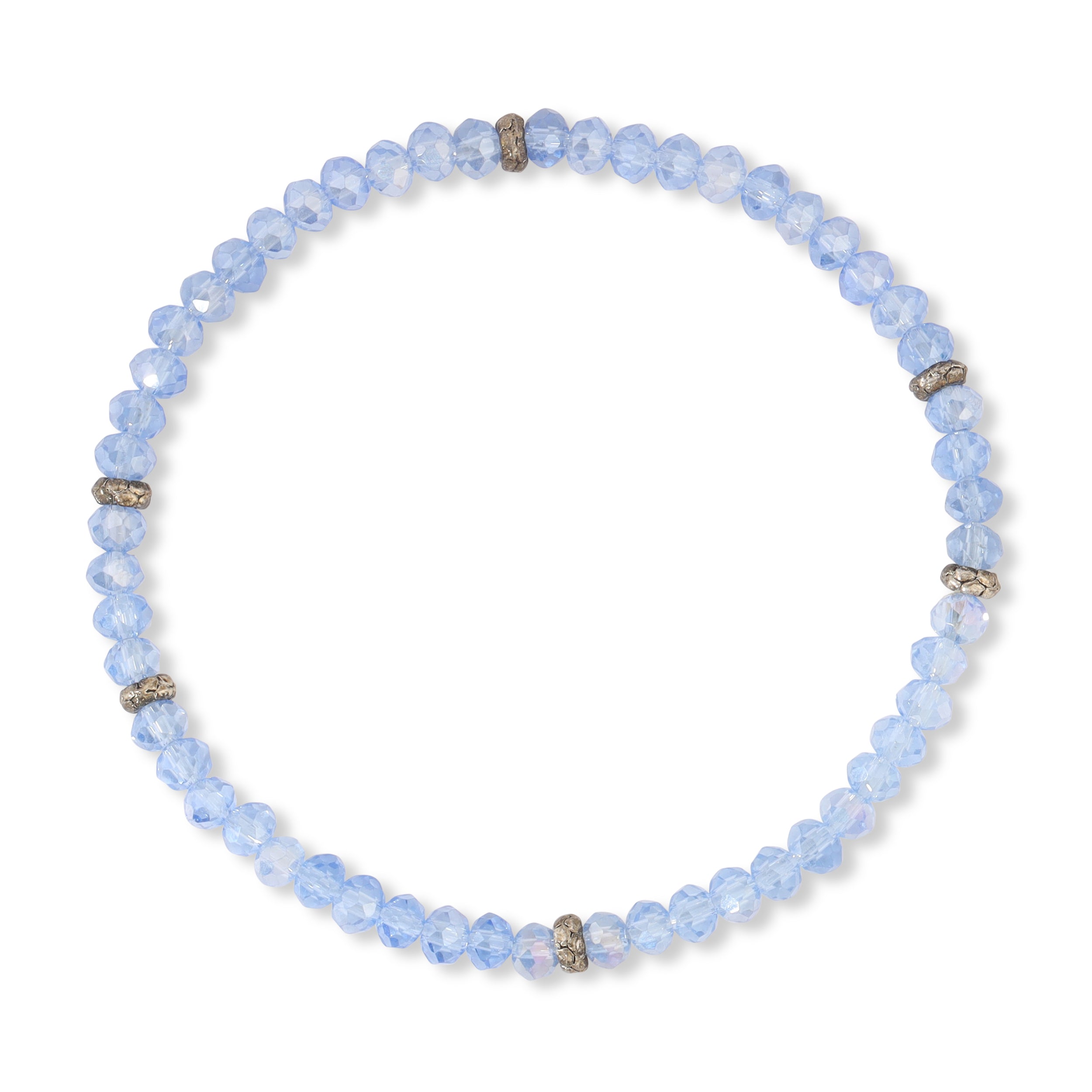 My FUN Colors Mini Crystal Bracelet Light Blue AB Crystal / Silver Accent-My FUN Colors-Little Giant Kidz