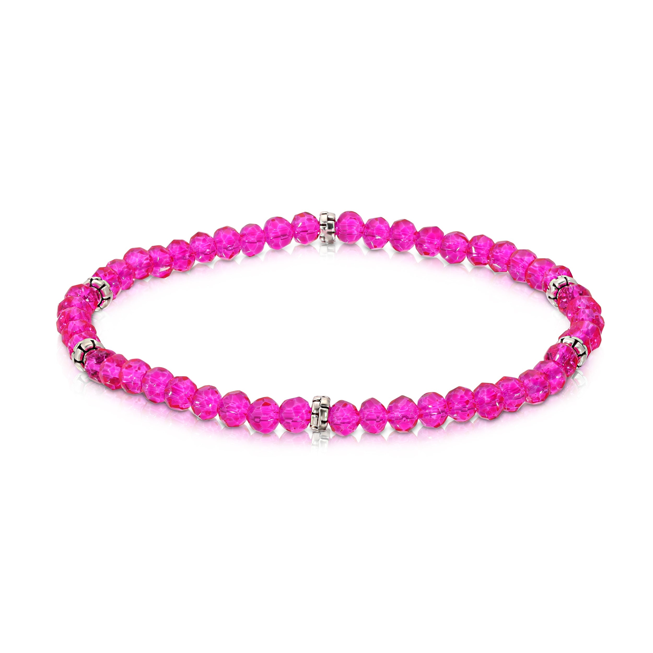 My FUN Colors Mini Crystal Bracelet Pink Crystal / Silver Accent-My FUN Colors-Little Giant Kidz