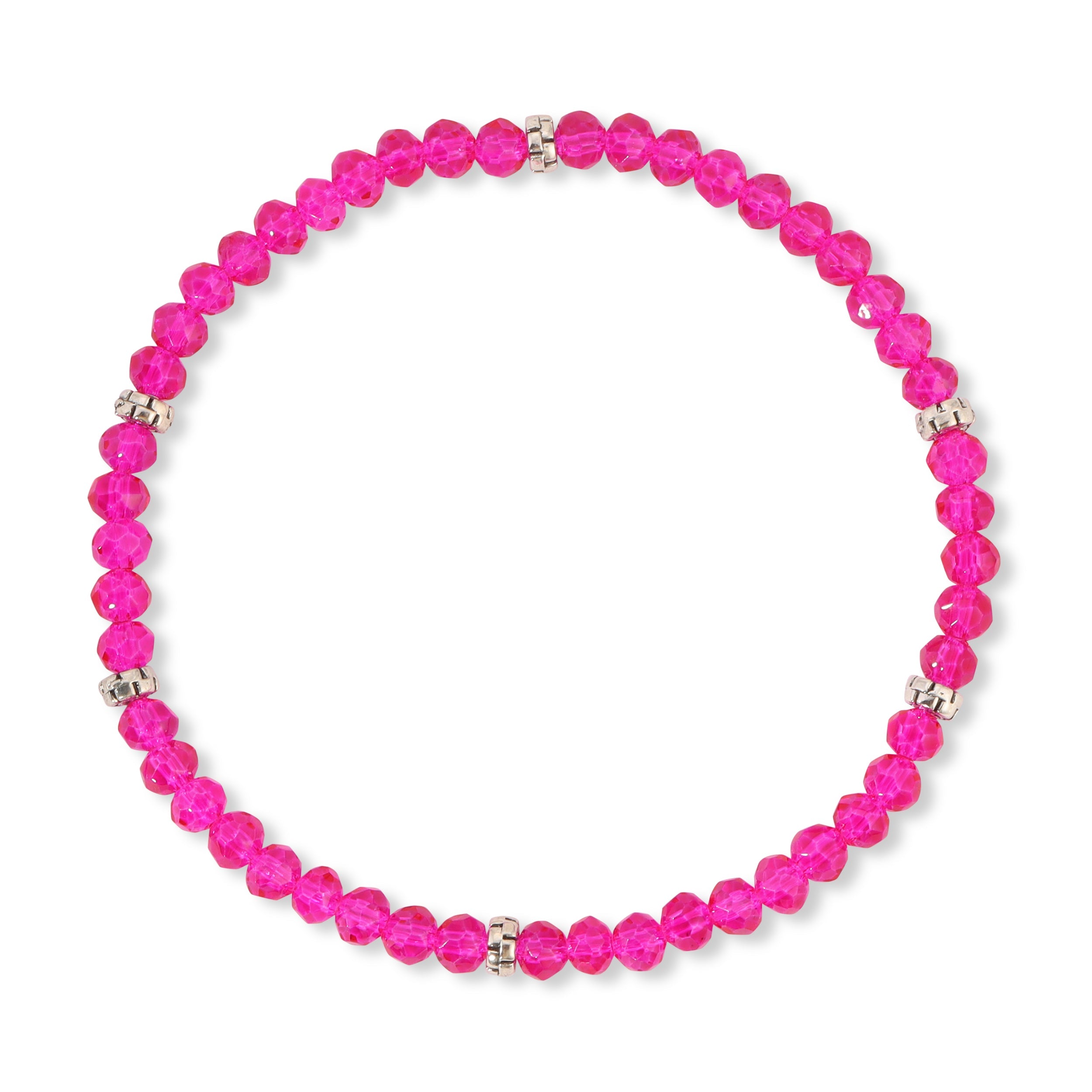 My FUN Colors Mini Crystal Bracelet Pink Crystal / Silver Accent-My FUN Colors-Little Giant Kidz