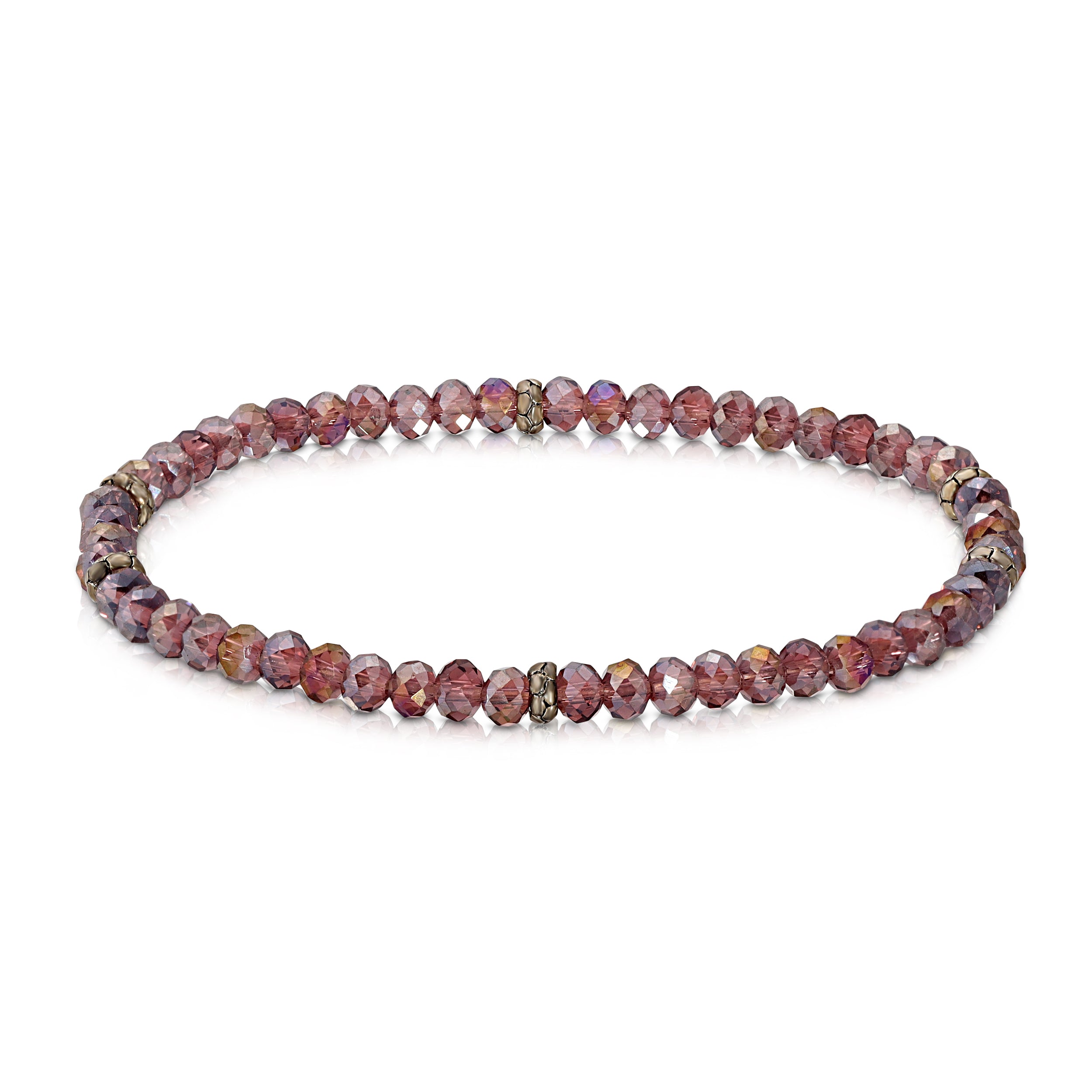 My FUN Colors Mini Crystal Bracelet Plum AB / Silver Accent-My FUN Colors-Little Giant Kidz