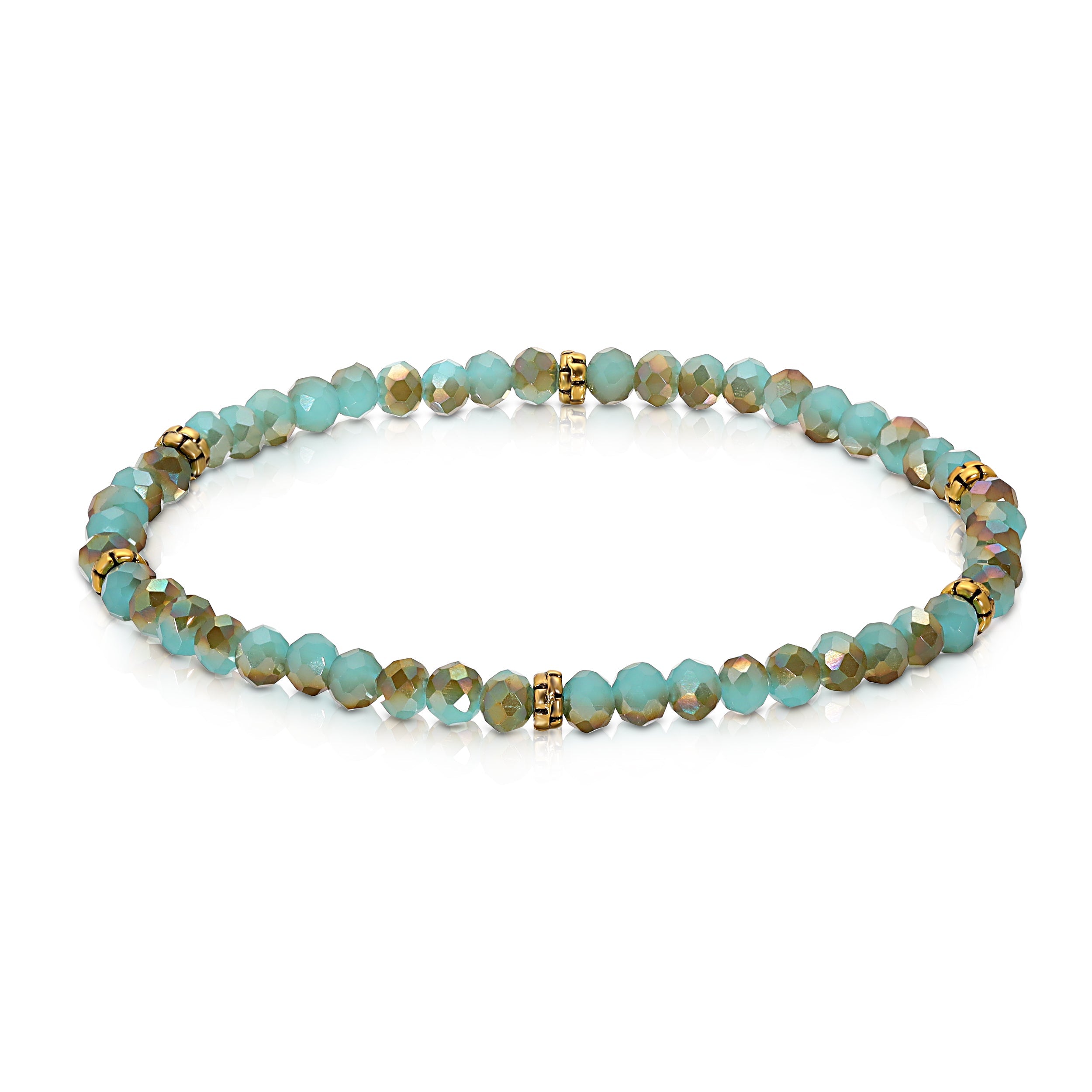 My FUN Colors Mini Crystal Bracelet Sand & Sea Crystal / Gold Accent-My FUN Colors-Little Giant Kidz