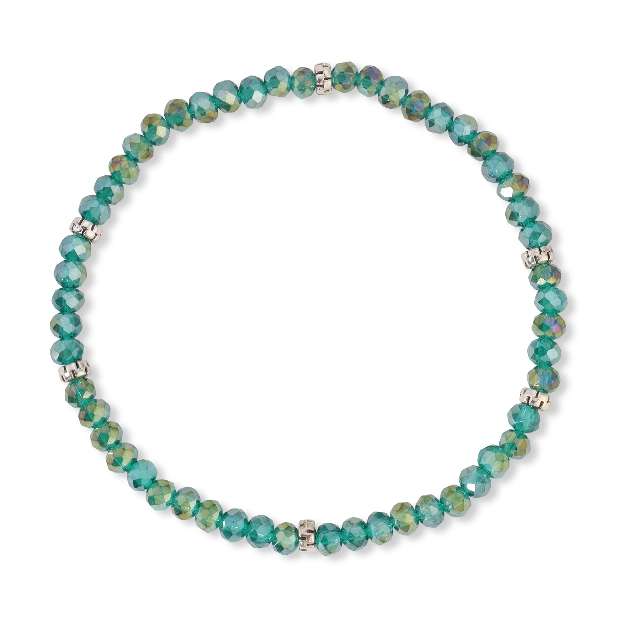 My FUN Colors Mini Crystal Bracelet Teal Gold AB / Silver Accent-My FUN Colors-Little Giant Kidz