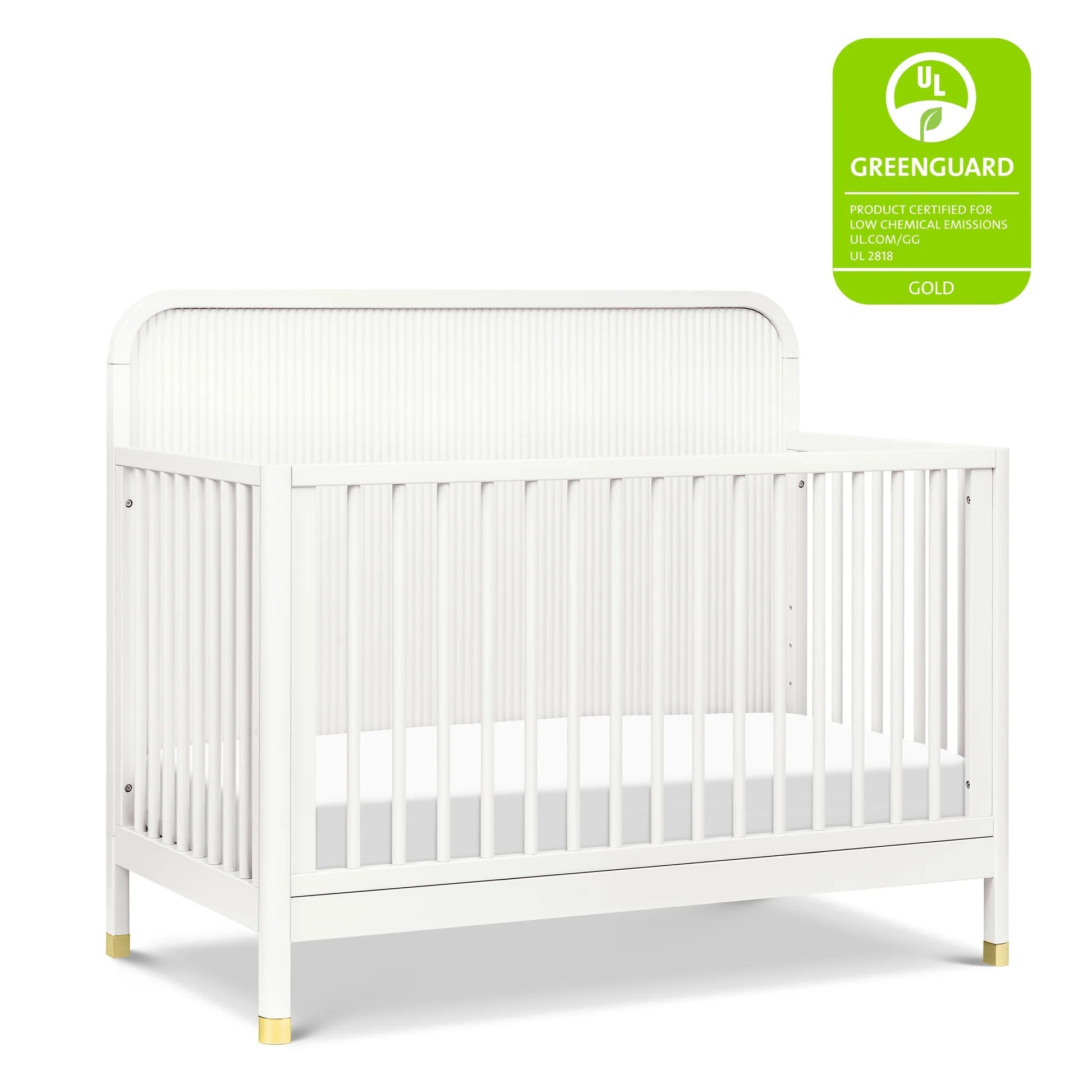 Namesake Brimsley Tambour 4-in-1 Convertible Crib - Warm White-NAMESAKE-Little Giant Kidz