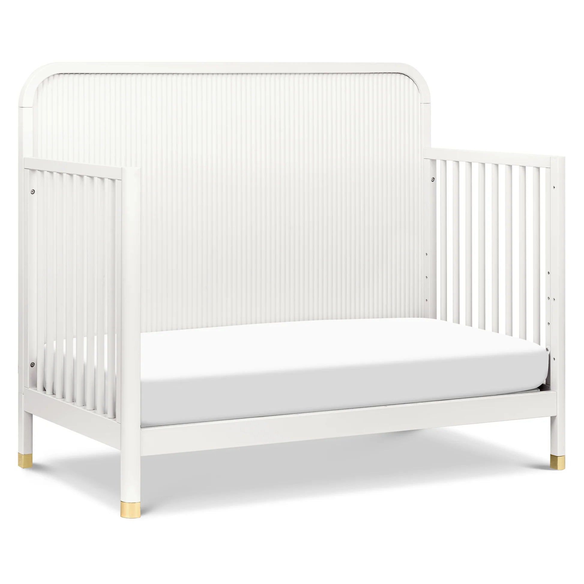 Namesake Brimsley Tambour 4-in-1 Convertible Crib - Warm White-NAMESAKE-Little Giant Kidz