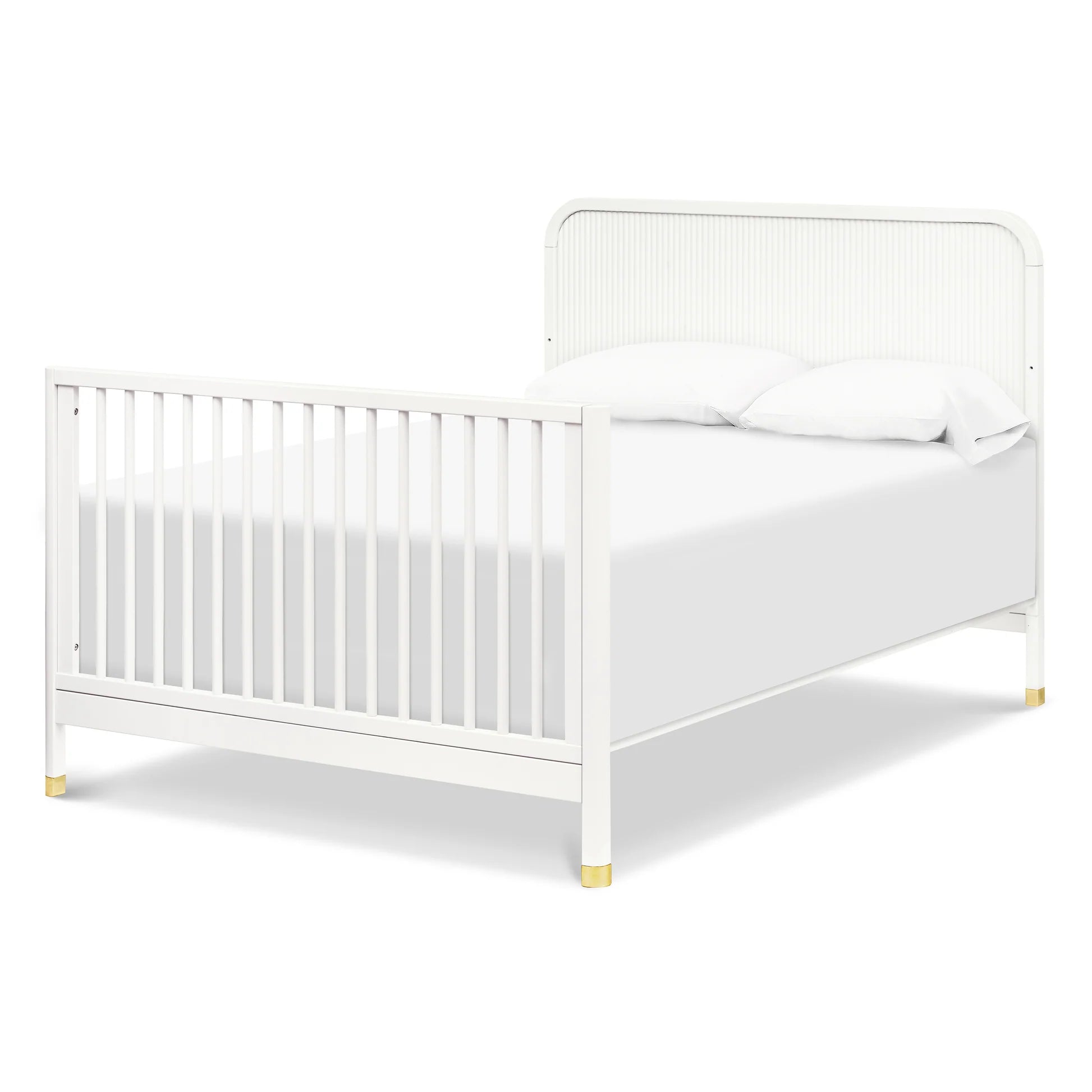 Namesake Brimsley Tambour 4-in-1 Convertible Crib - Warm White-NAMESAKE-Little Giant Kidz