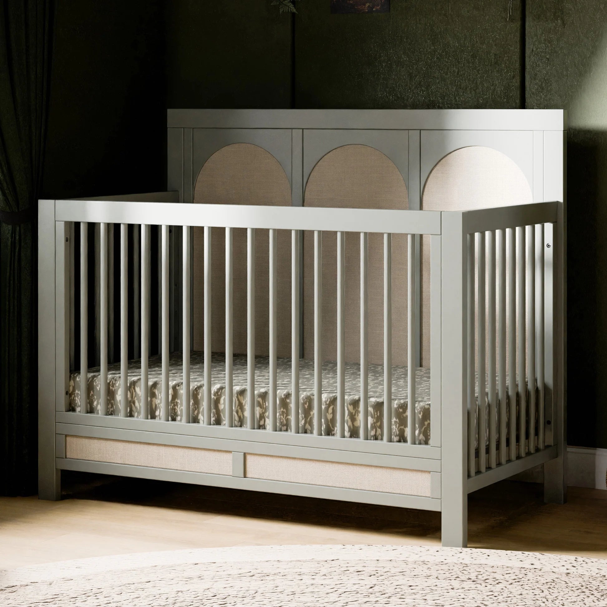 Namesake Eloise 4-in-1 Convertible Crib - French Sage & Performance Sand Eco-Weave-NAMESAKE-Little Giant Kidz