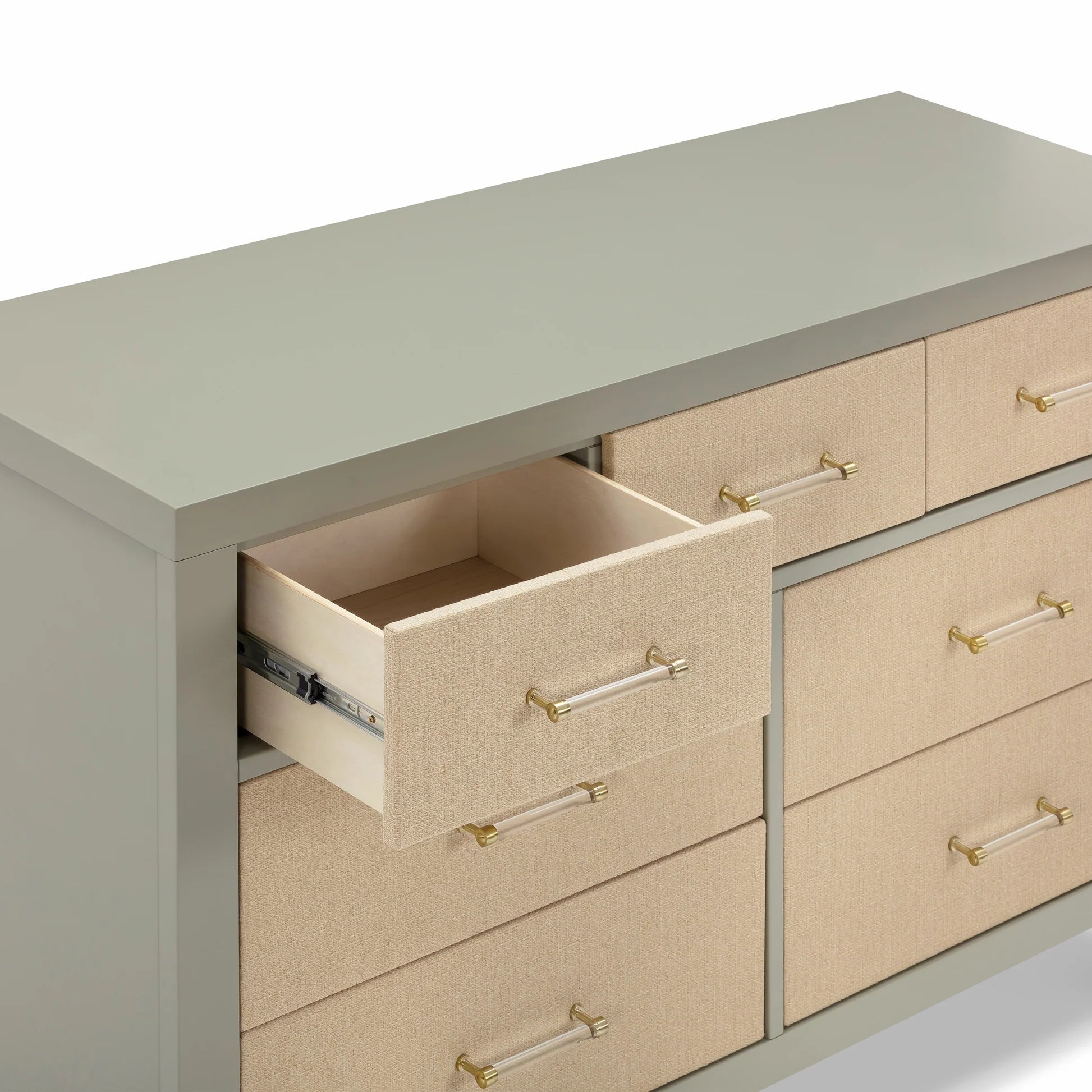 Namesake Eloise 7-Drawer Assembled Dresser - French Sage & Performance Sand Eco-Weave-NAMESAKE-Little Giant Kidz