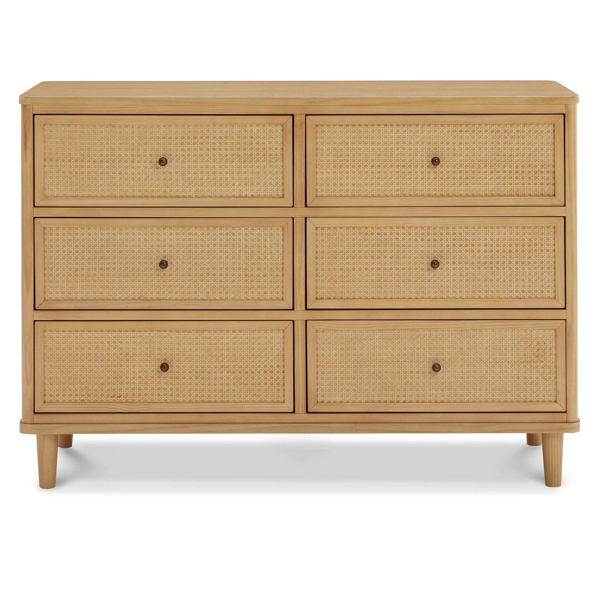 Namesake Marin with Cane 6 Drawer Assembled Dresser - Honey & Honey Cane-NAMESAKE-Little Giant Kidz