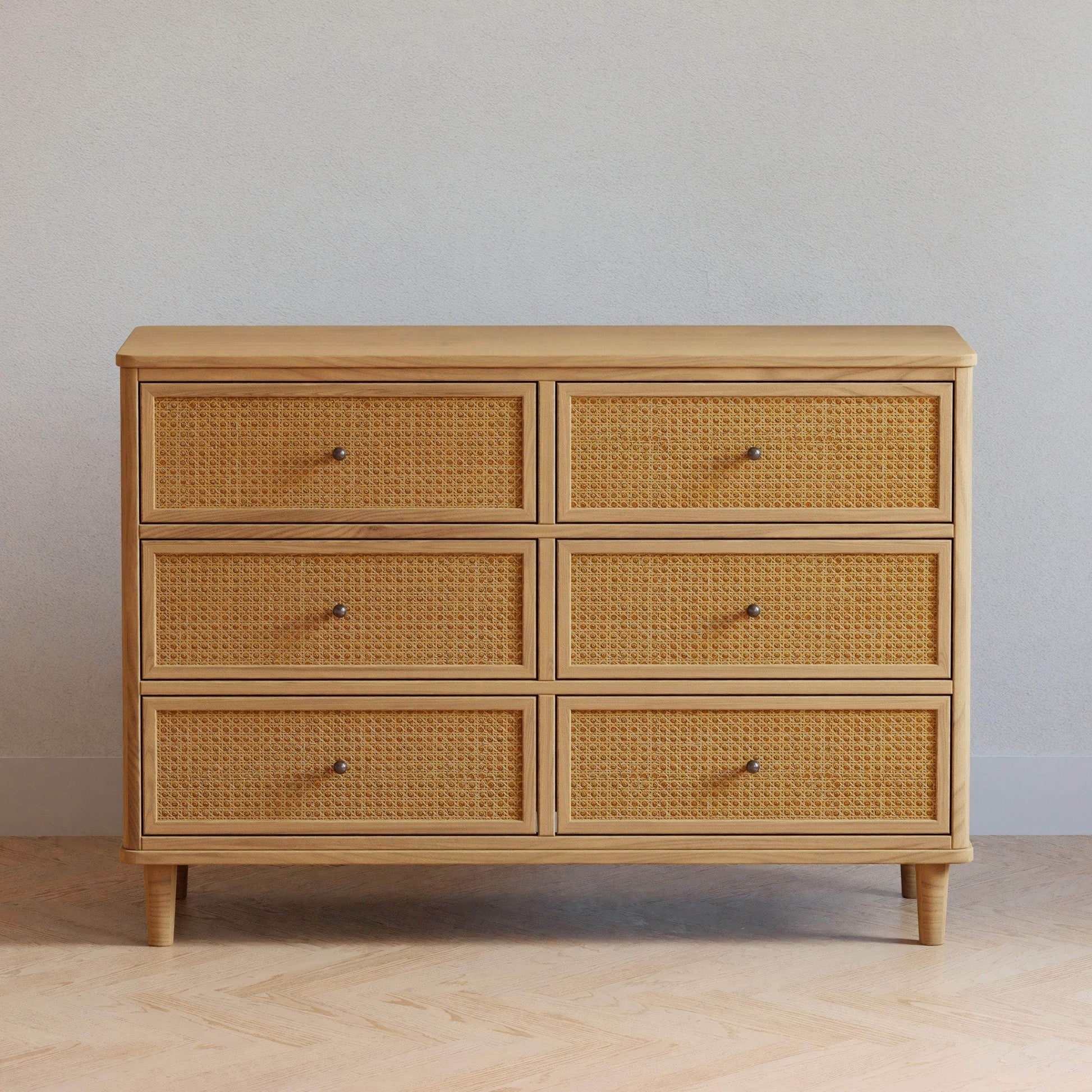 Namesake Marin with Cane 6 Drawer Assembled Dresser - Honey & Honey Cane-NAMESAKE-Little Giant Kidz