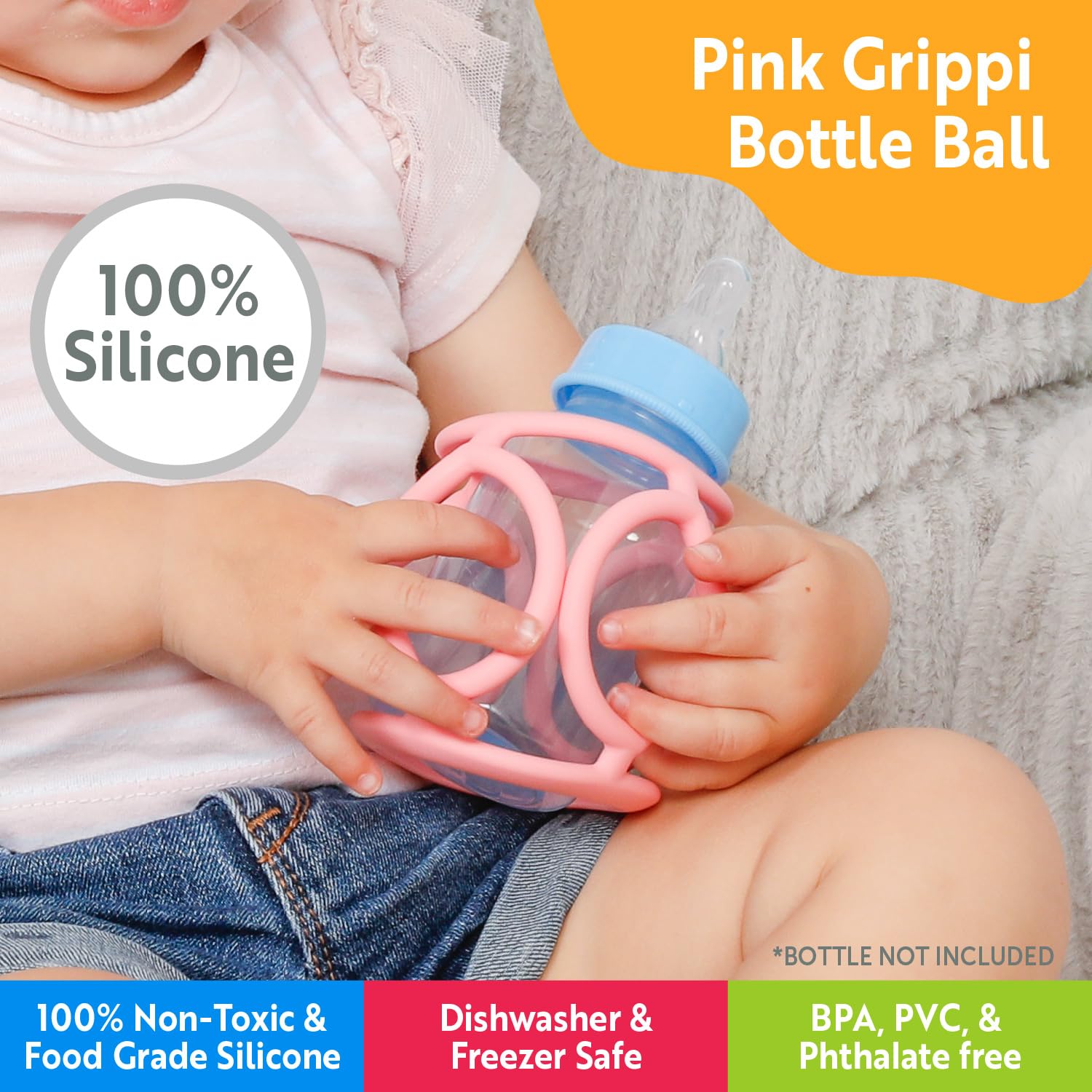 Ogobolli-Grippi Bottle Ball-Pink-KIDS PREFERRED-Little Giant Kidz