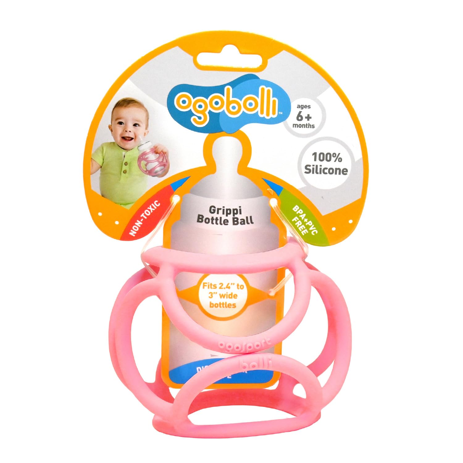 Ogobolli-Grippi Bottle Ball-Pink-KIDS PREFERRED-Little Giant Kidz