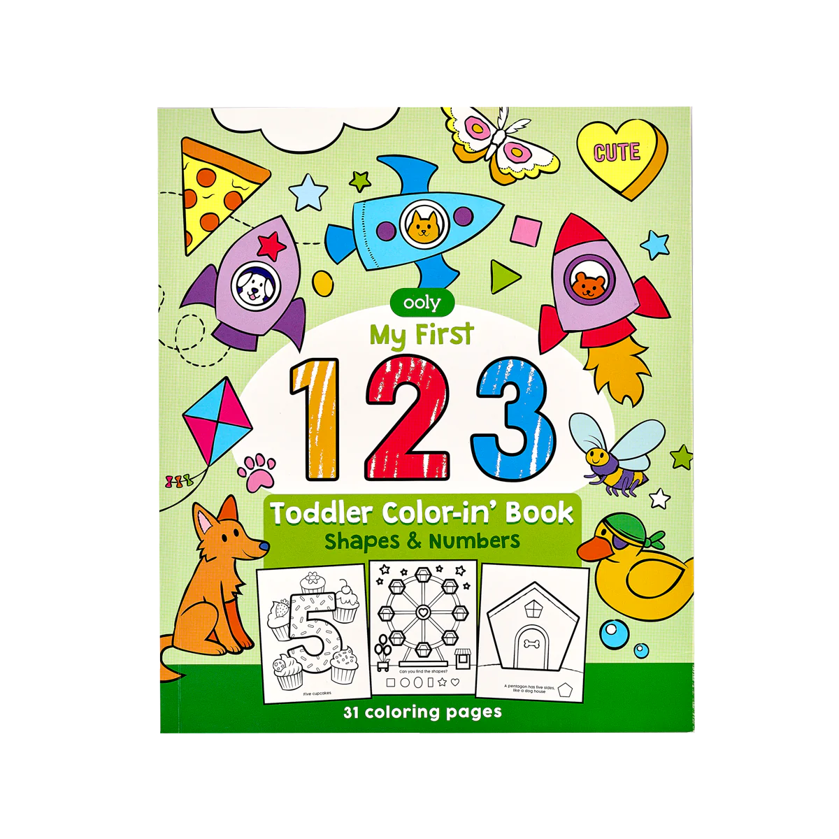 Ooly 123: Shapes + Numbers Toddler Coloring Book-OOLY-Little Giant Kidz