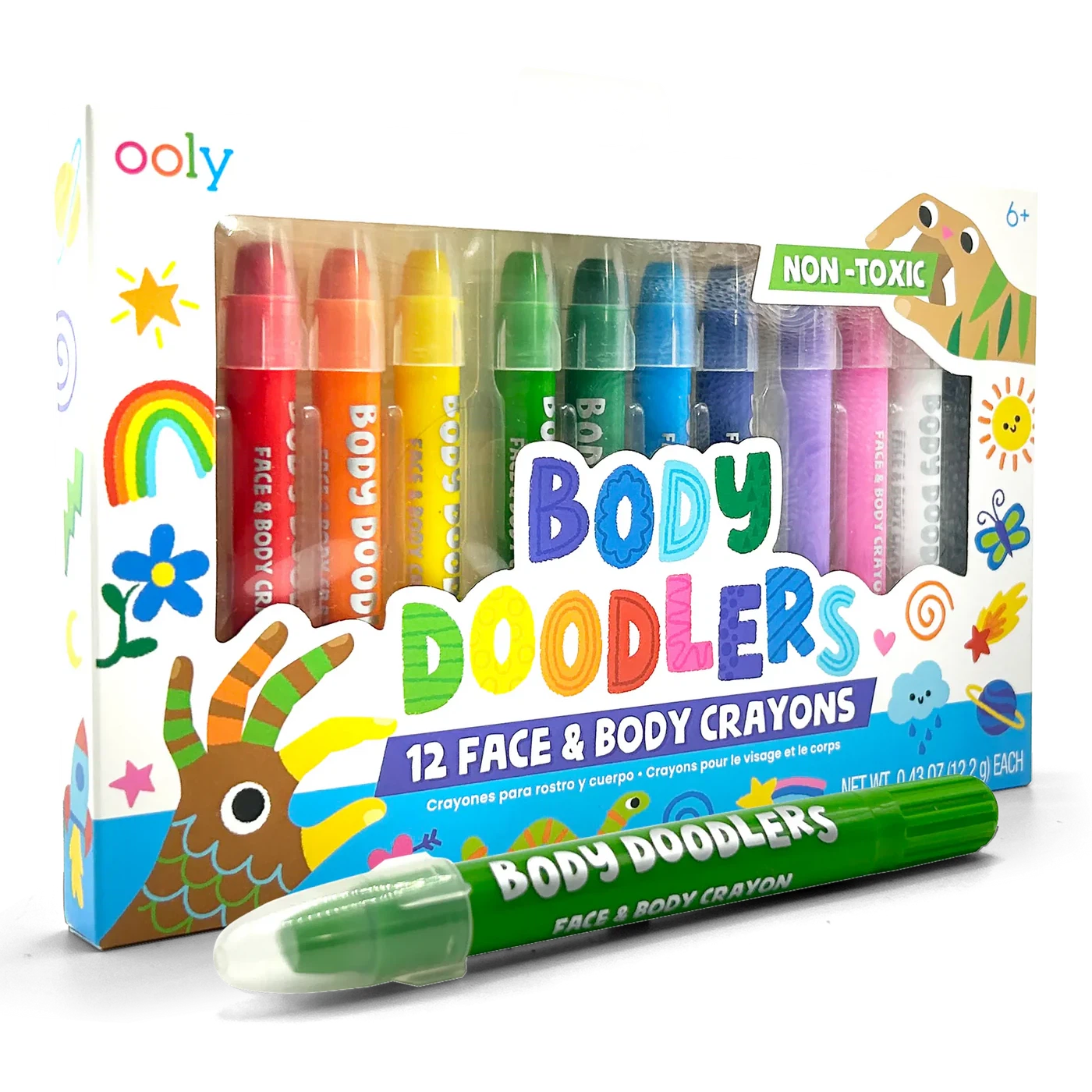 Ooly Body Doodlers - Face & Body Crayons - Set of 12-OOLY-Little Giant Kidz