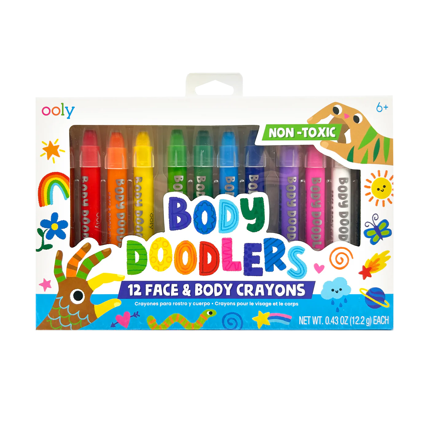 Ooly Body Doodlers - Face & Body Crayons - Set of 12-OOLY-Little Giant Kidz