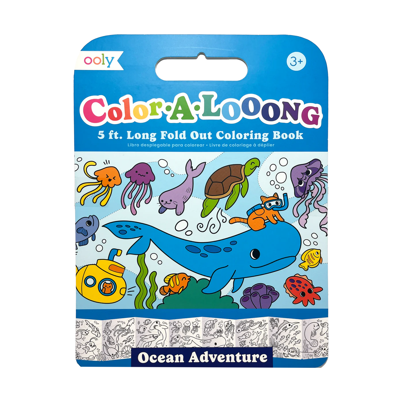 Ooly Color-A-Looong 5' Fold Out Kids Coloring Book - Ocean Adventure-OOLY-Little Giant Kidz