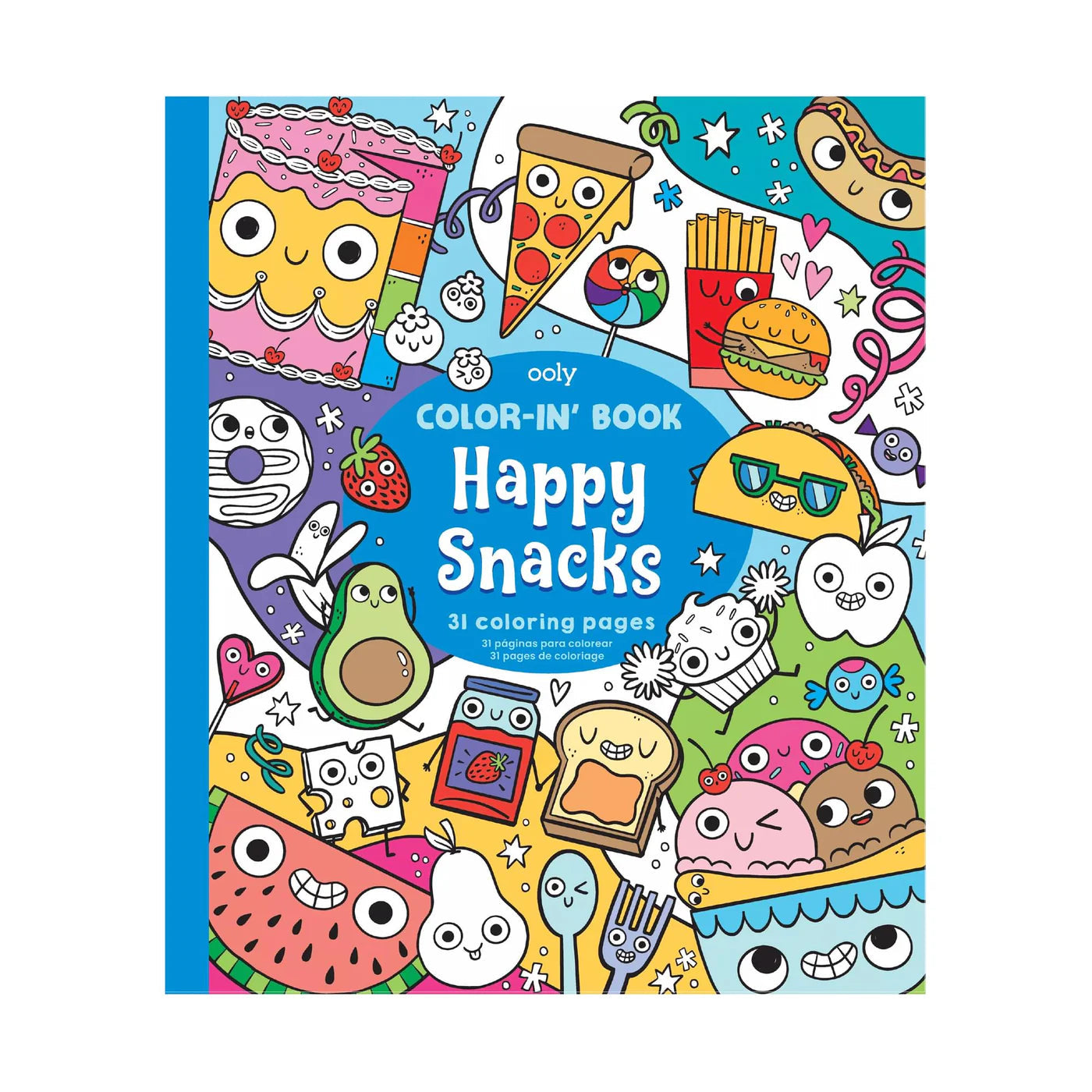 Ooly Color-In Book - Happy Snacks Coloring Book-OOLY-Little Giant Kidz