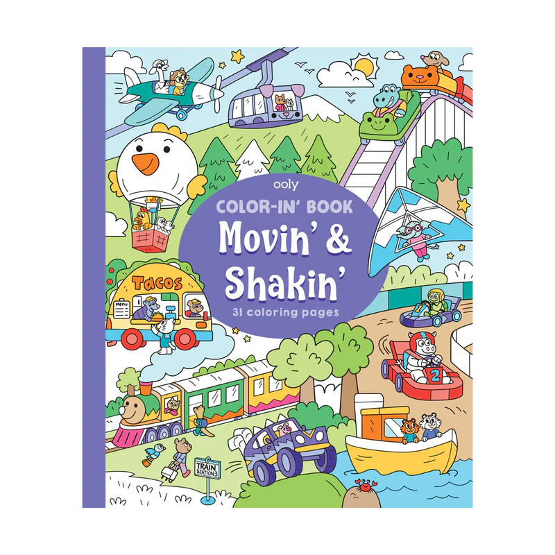 Ooly Color-In Book - Movin' & Shakin' Coloring Book-OOLY-Little Giant Kidz