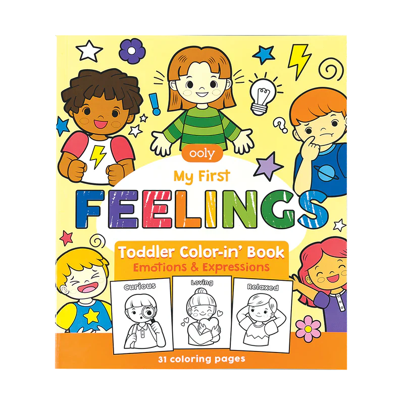 Ooly Color-In Book - My First Feelings Toddler Coloring Book-OOLY-Little Giant Kidz