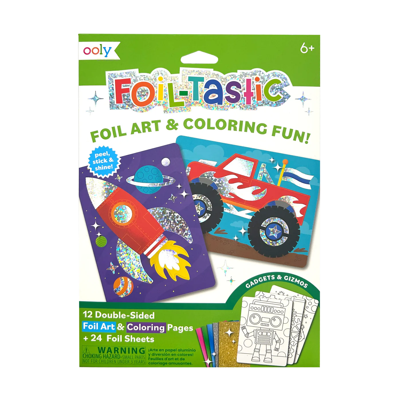 Ooly Foil-tastic Foil Art & Coloring Set - Gadgets & Gizmos-OOLY-Little Giant Kidz