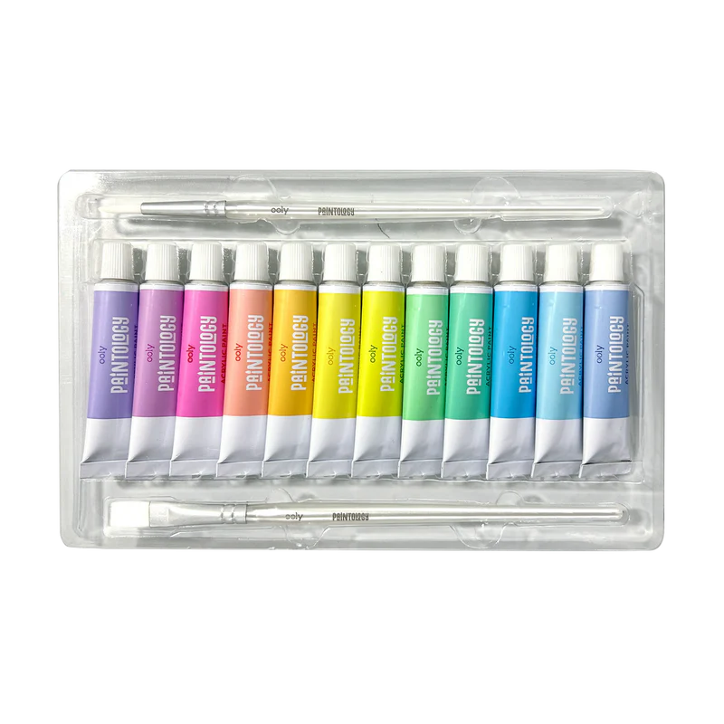 Ooly Paintology Acrylic Paint Set - Pastel Colors - Set of 12-OOLY-Little Giant Kidz