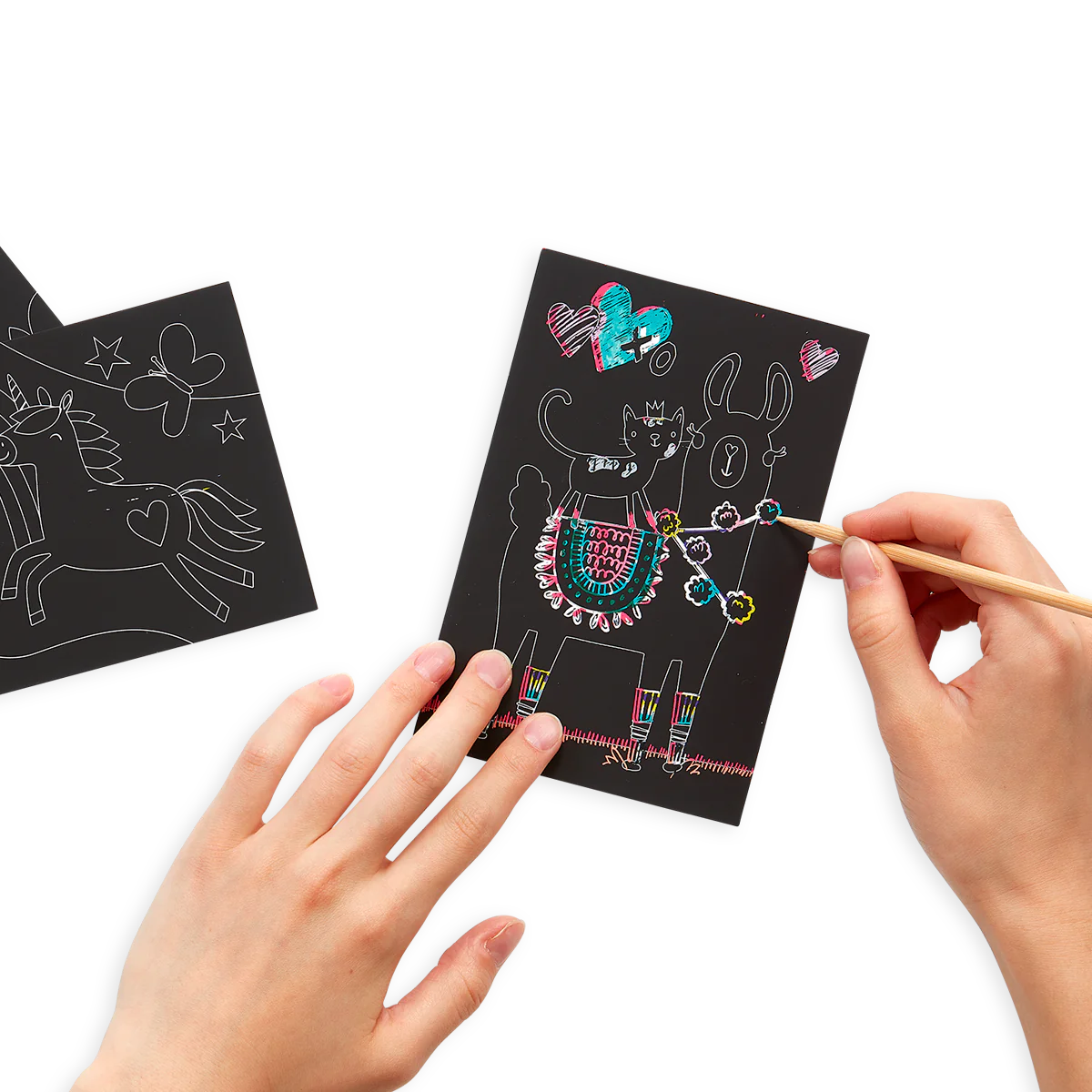 Ooly Scratch and Scribble Mini Scratch Art Kit: Funtastic Friends-OOLY-Little Giant Kidz