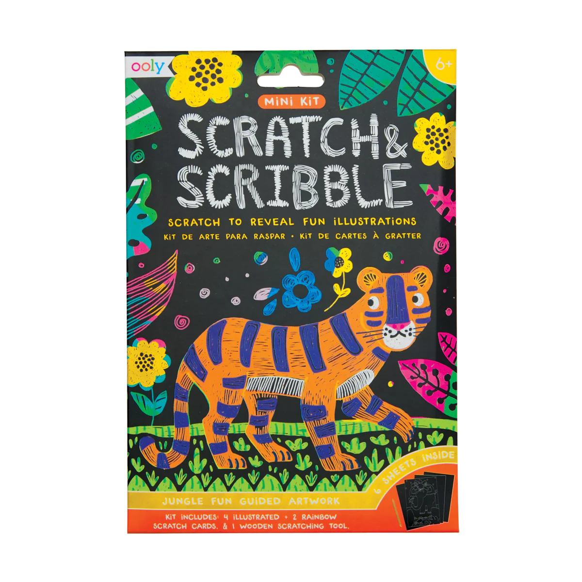 Ooly Scratch and Scribble Mini Scratch Art Kit: Jungle Fun-OOLY-Little Giant Kidz