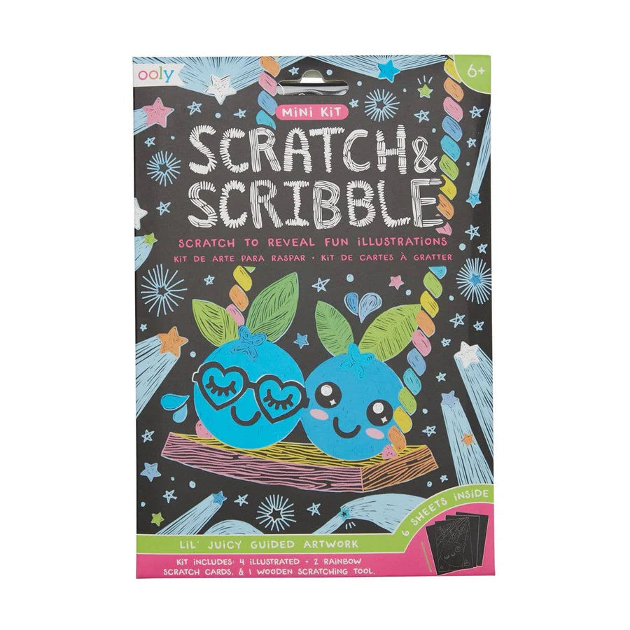 Ooly Scratch and Scribble Mini Scratch Art Kit: Lil' Juicy-OOLY-Little Giant Kidz