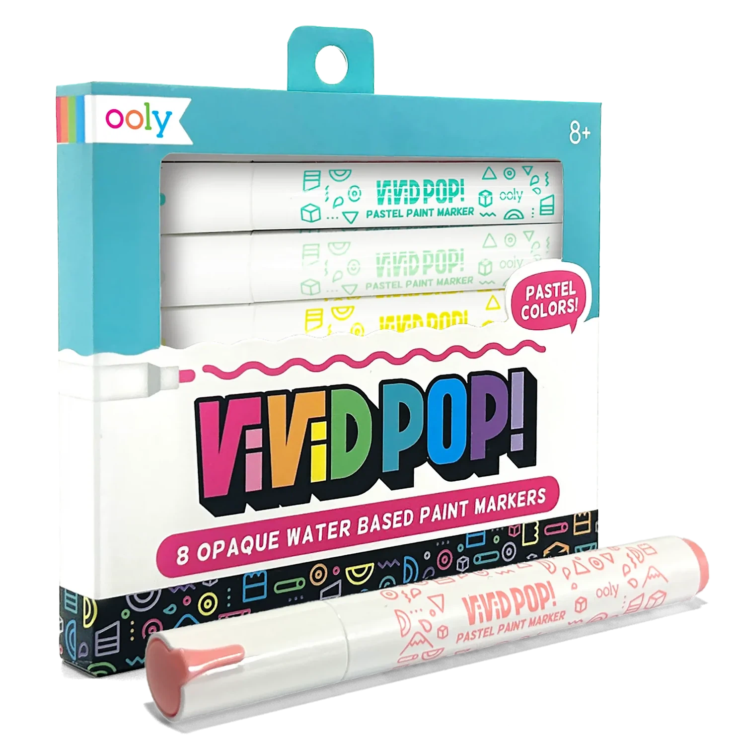 Ooly Vivid Pop! Water Based Paint Markers - Pastel - Set of 8-OOLY-Little Giant Kidz