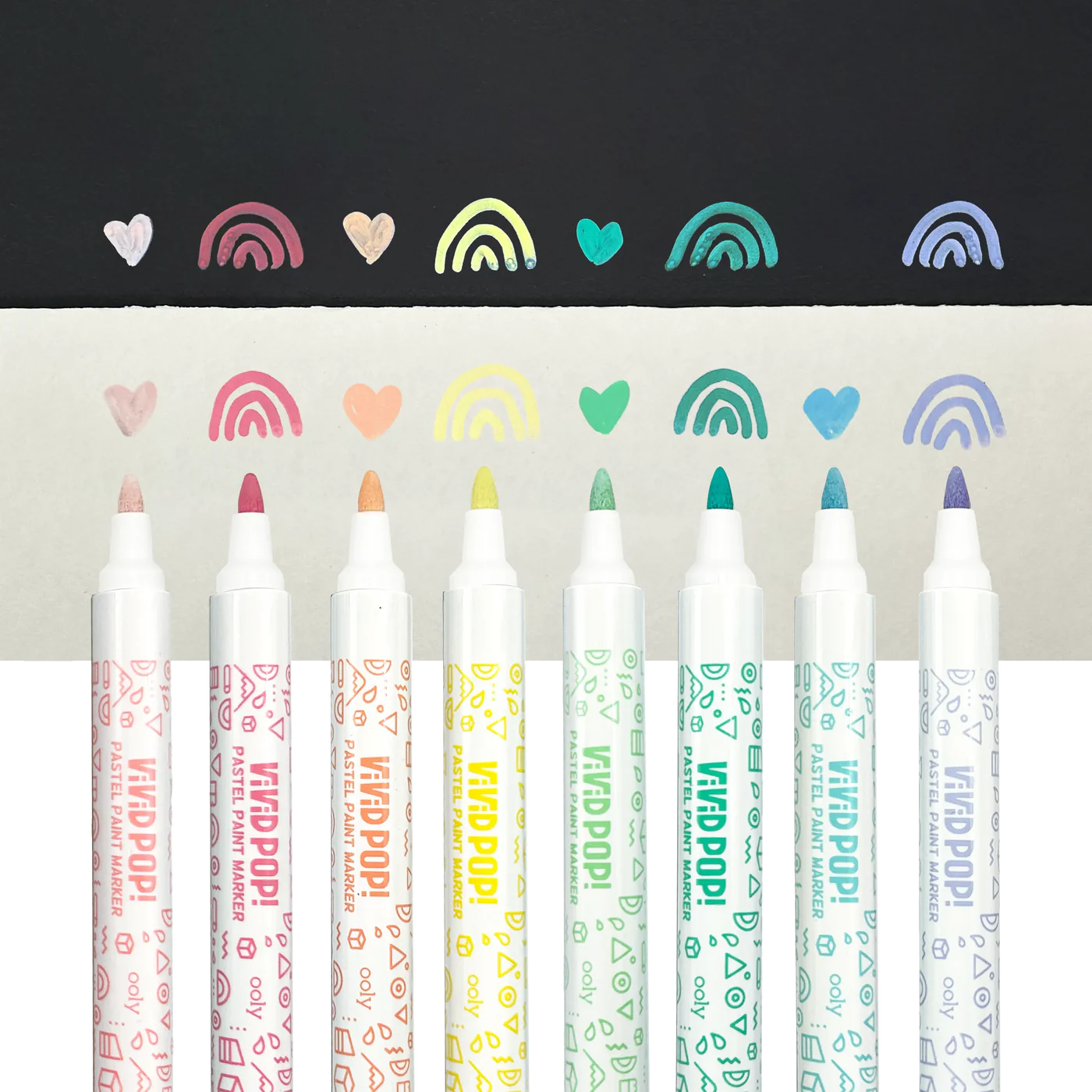 Ooly Vivid Pop! Water Based Paint Markers - Pastel - Set of 8-OOLY-Little Giant Kidz