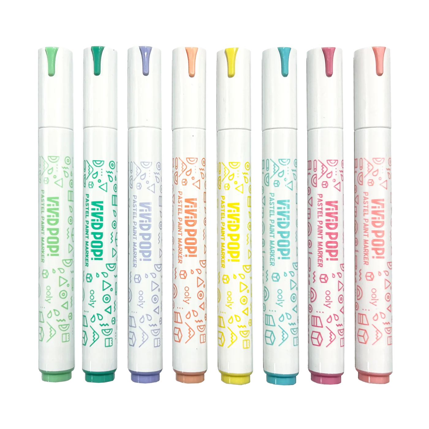 Ooly Vivid Pop! Water Based Paint Markers - Pastel - Set of 8-OOLY-Little Giant Kidz