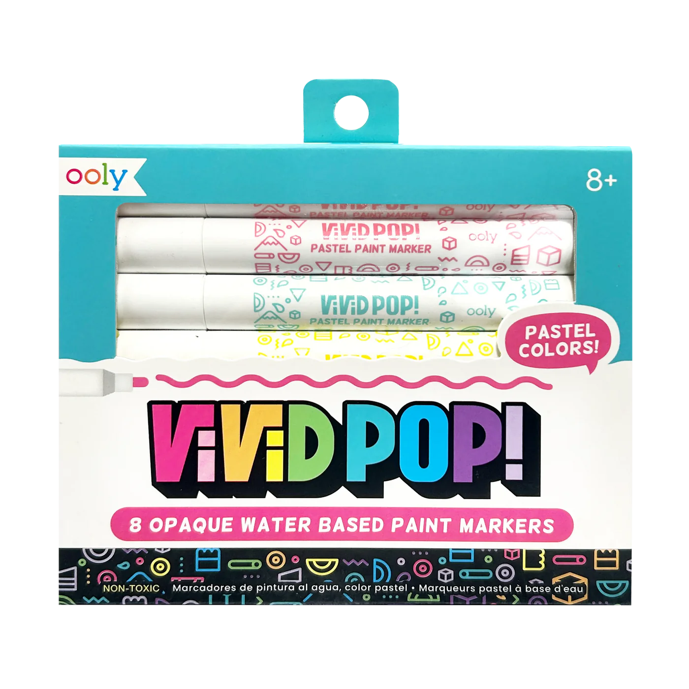 Ooly Vivid Pop! Water Based Paint Markers - Pastel - Set of 8-OOLY-Little Giant Kidz