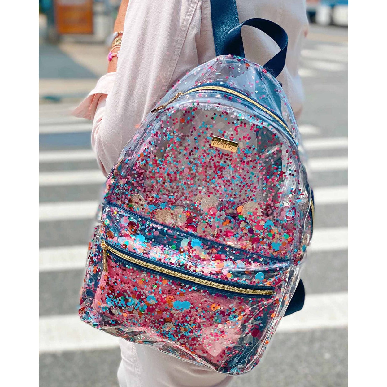 Packed Party Essentials Confetti Clear Fashion Backpack