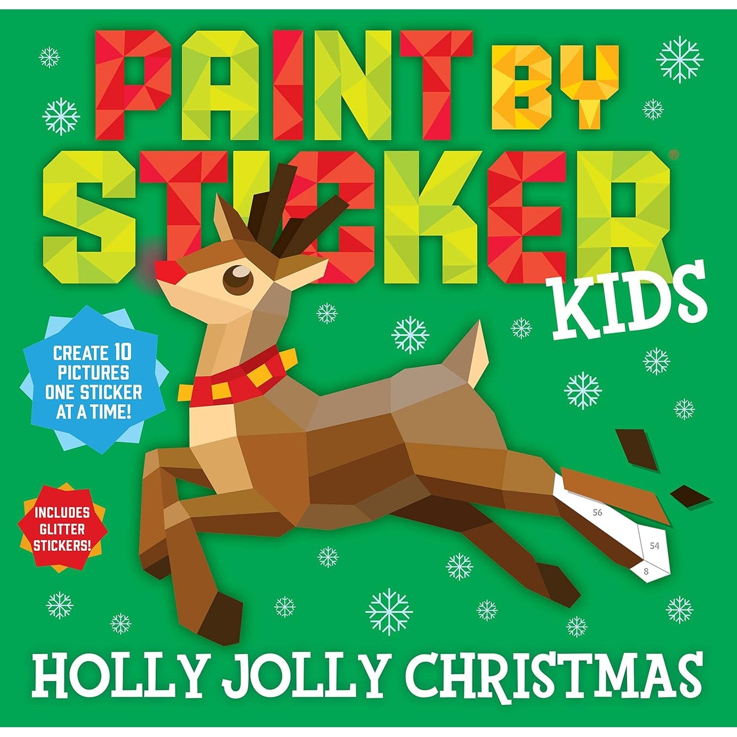 Paint by Sticker Kids: Holly Jolly Christmas (Paperback Book)-HACHETTE BOOK GROUP USA-Little Giant Kidz