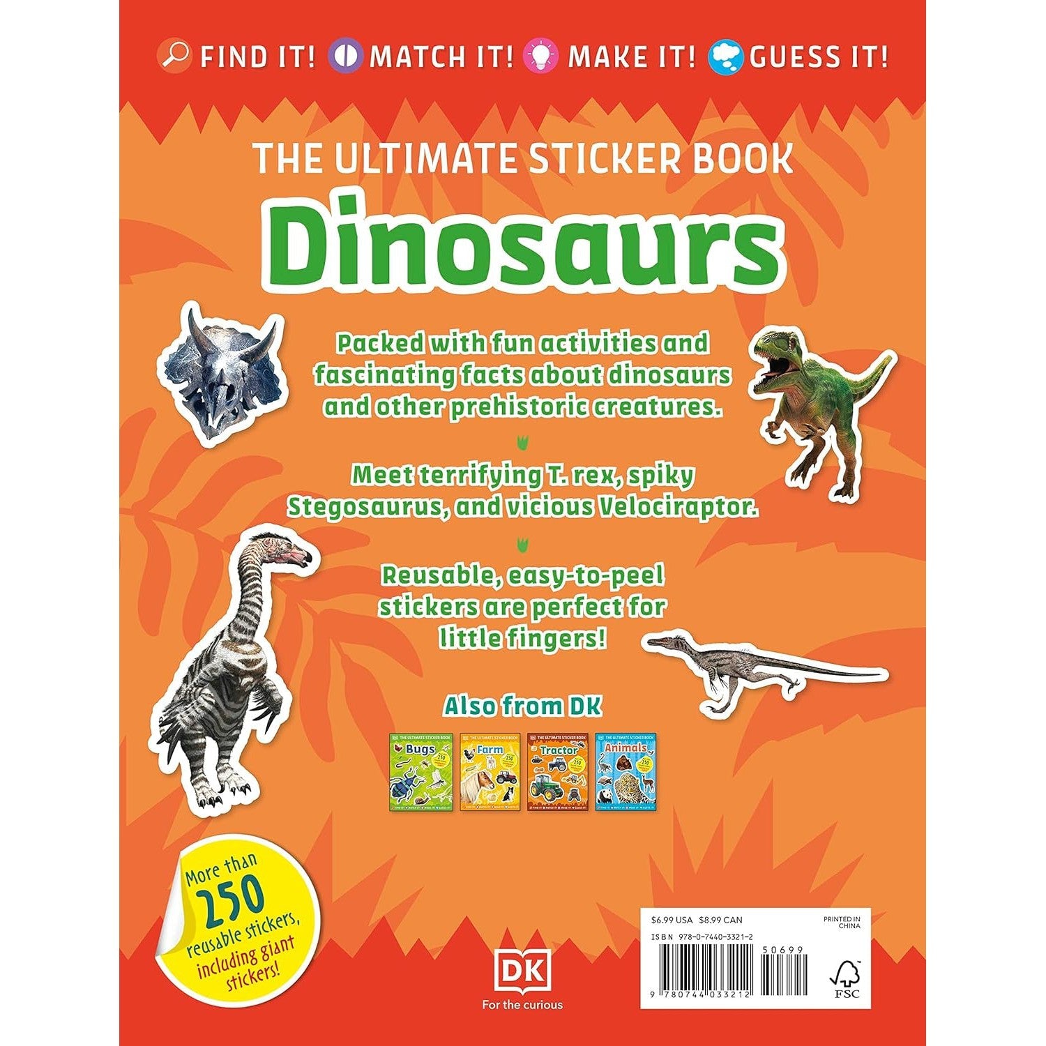 Penguin Random House: The Ultimate Sticker Book Dinosaurs (Paperback Book)-PENGUIN RANDOM HOUSE-Little Giant Kidz