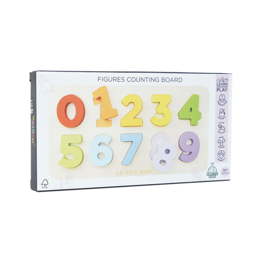 Petilou® Counting Wooden Numbers Shape Sorter-LE TOY VAN-Little Giant Kidz