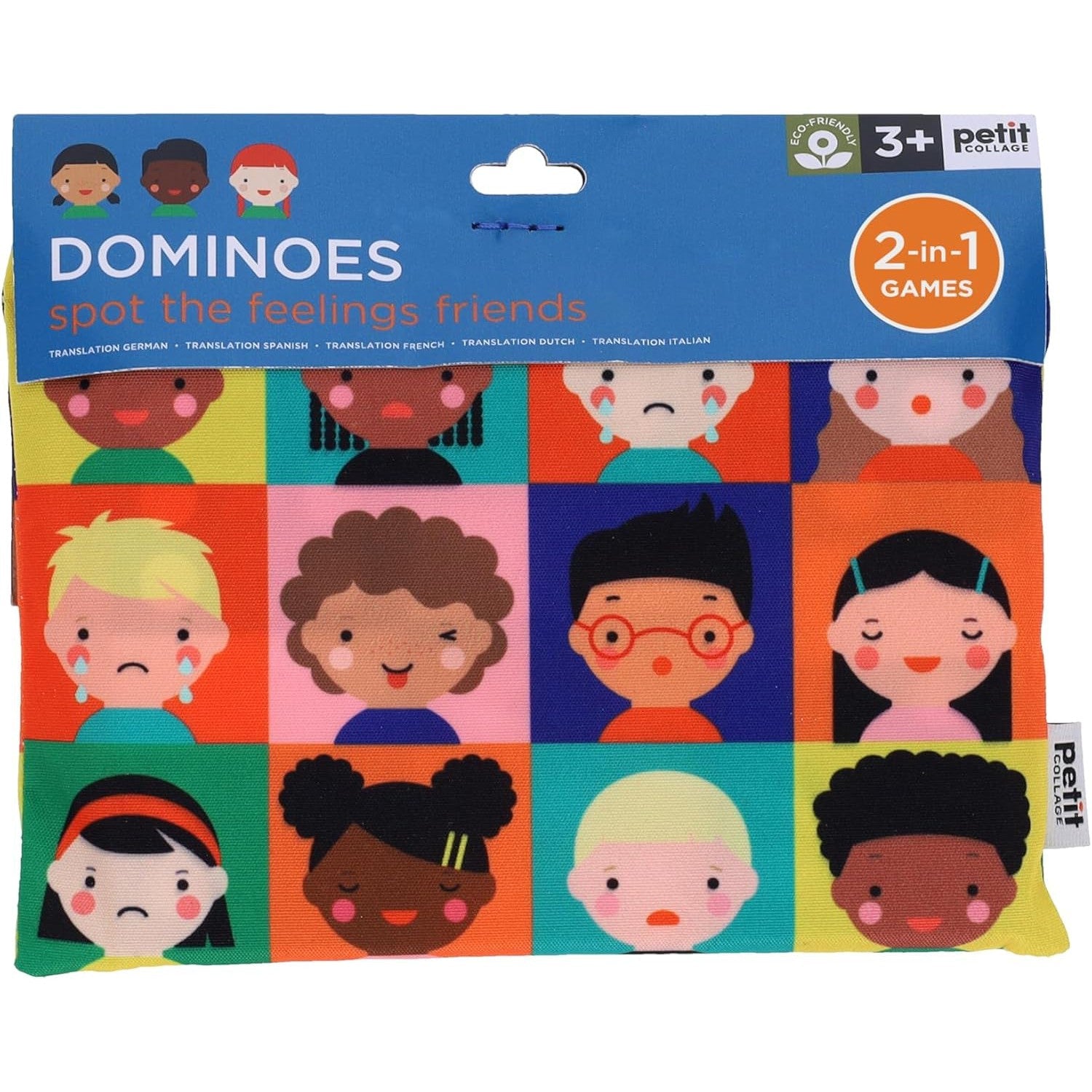 Petit Collage Dominoes Spot the Feelings Friends-HACHETTE BOOK GROUP USA-Little Giant Kidz