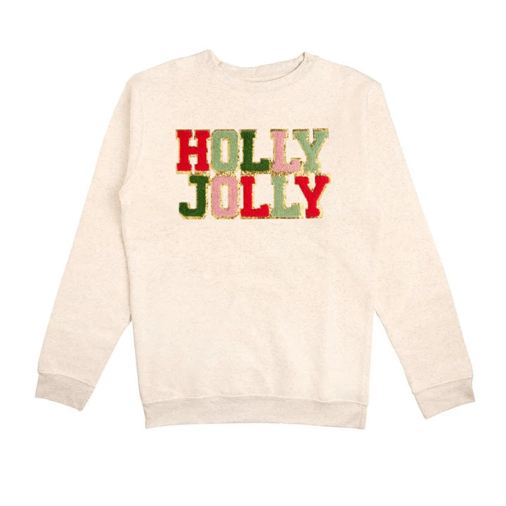 *Pre-Sale* Sweet Wink Holly Jolly Patch Christmas Adult Sweatshirt - Natural-Sweet Wink-Little Giant Kidz