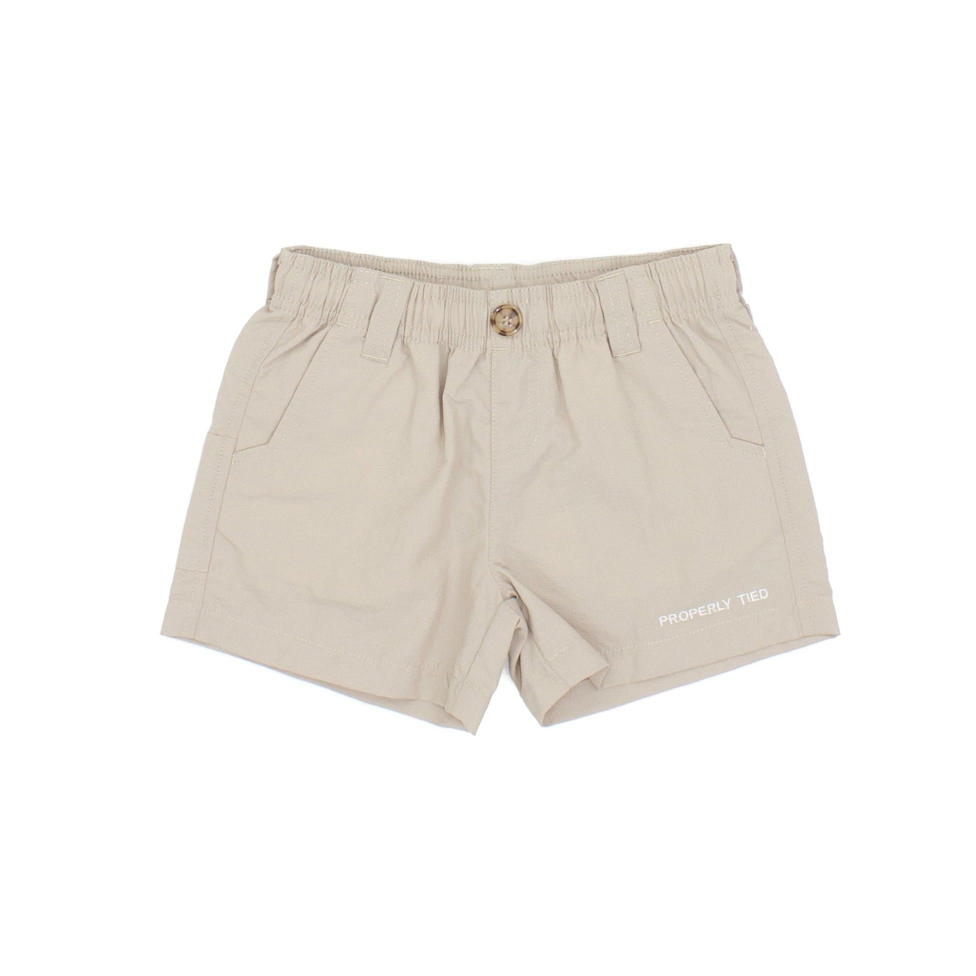 Properly Tied Boys Mallard Shorts- Khaki-Properly Tied-Little Giant Kidz