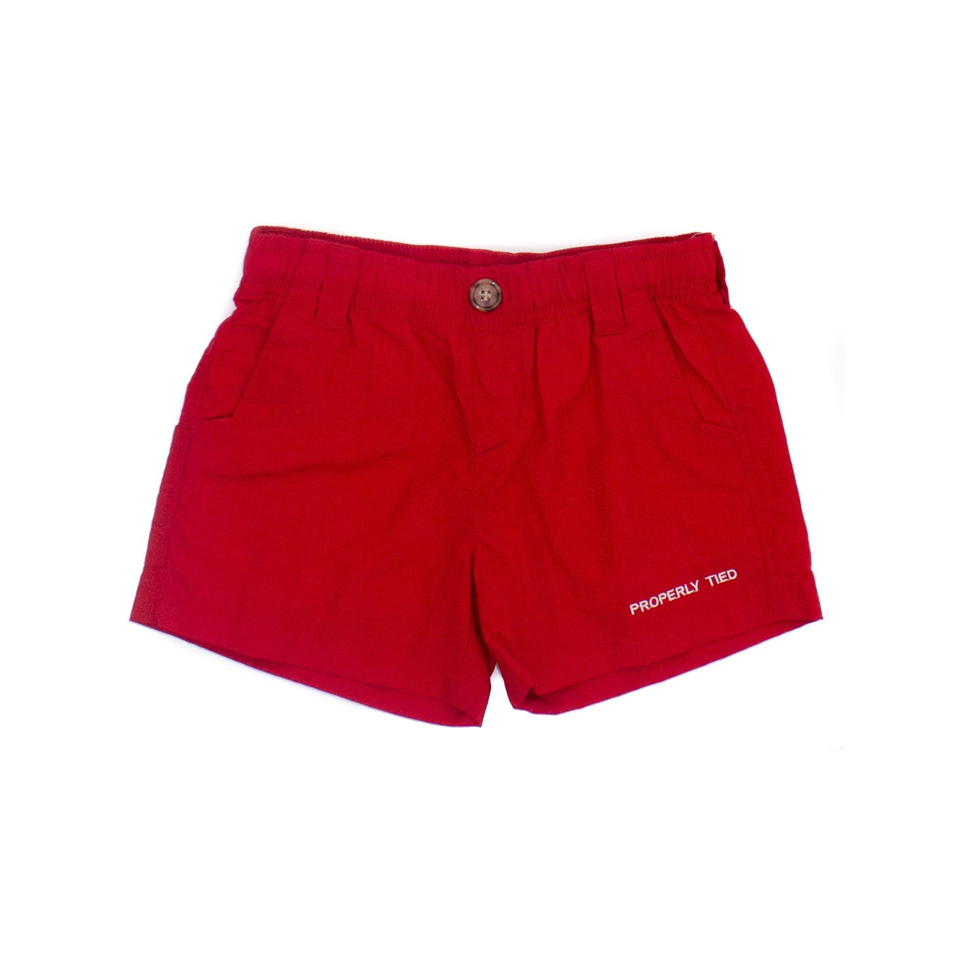 Properly Tied Boys Mallard Shorts- Red-Properly Tied-Little Giant Kidz